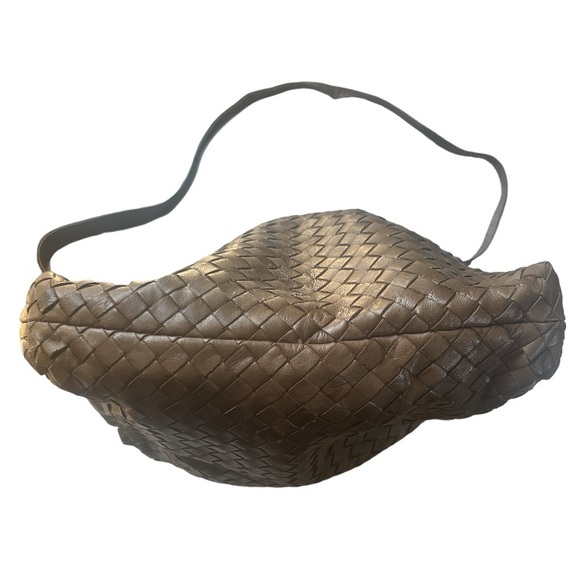 Bottega Veneta Chocolate Brown Intrecciato Leather Shoulder Bag Authentic - Picture 6 of 16